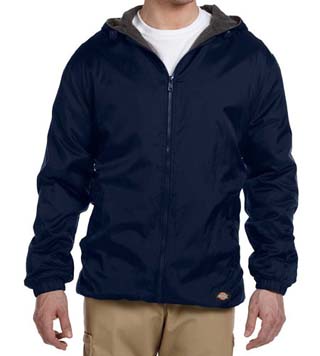 33237 - Fleece-Lined Hooded Nylon Jacket