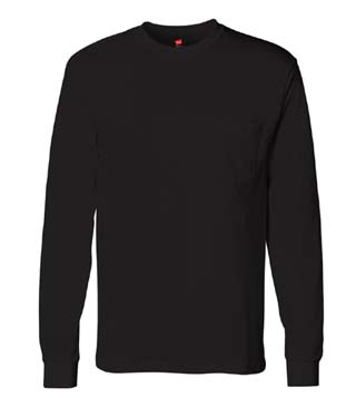 5596 - Long Sleeve Hanes T-Shirt with Pocket