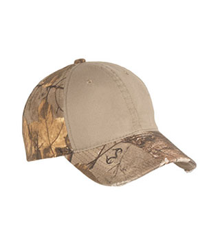 C807 - Camo Cap with Contrast Front Panel