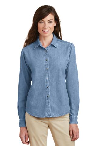 LSP10 - Ladies' Long Sleeve Denim Shirt