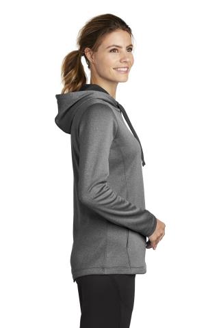 Ladies Heather Fleece Hooded Pullover