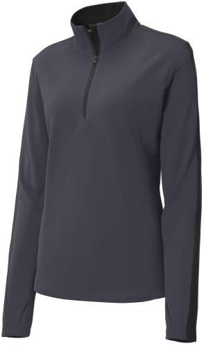 Ladies Textured Colorblock 1/4-Zip Pullover